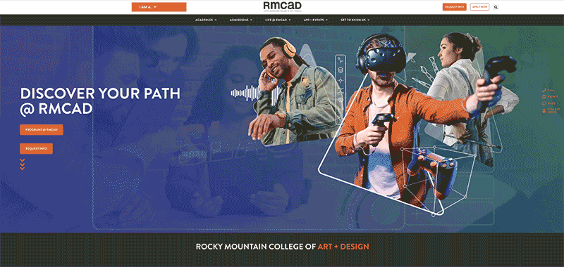 Animated GIF of a section of Rocky Mountain College of Art